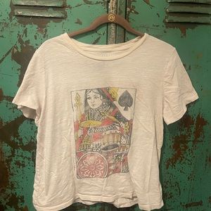 Lucky brand Queen of spades, drummer teE. Size XL